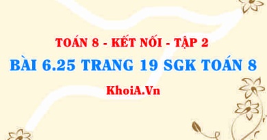 Bài 6.25 trang 19 Toán 8 Kết nối tri thức Tập 2